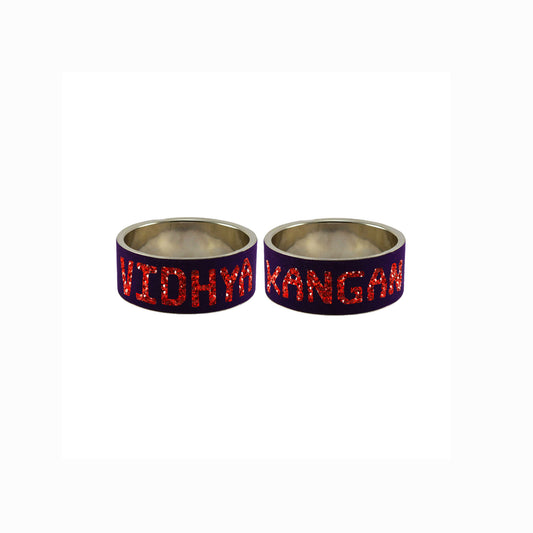 Print Your Name on Brass Bangle (Pack Of 2) (sku-ban5623)