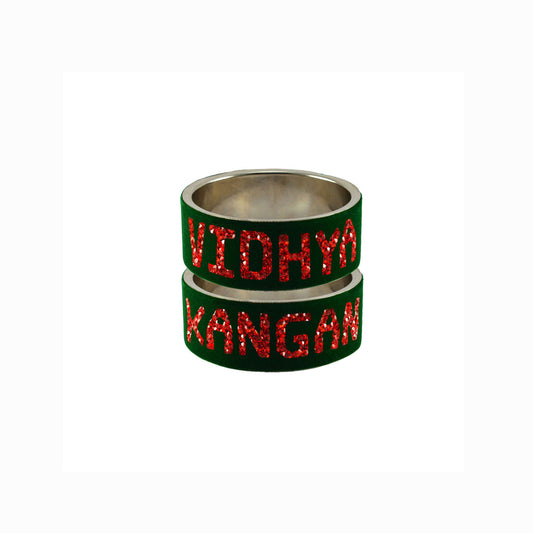 Print Your Name on Brass Bangle (Pack Of 2) (sku-ban5624)