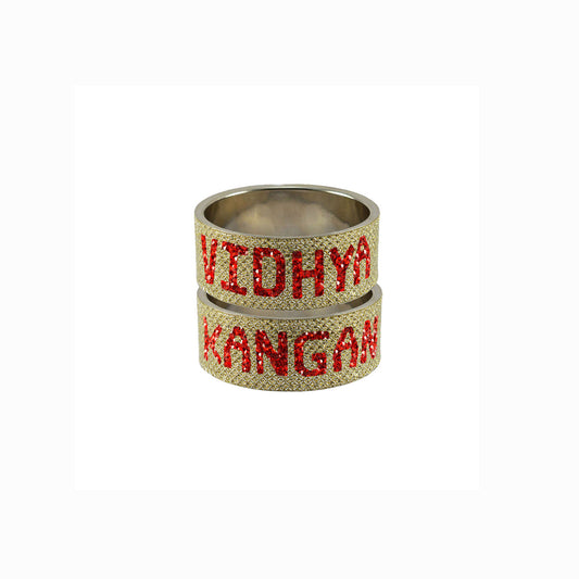 Print Your Name on Brass Bangle (Pack Of 2) (sku-ban5625)