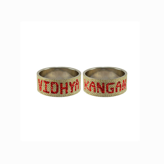 Print Your Name on Brass Bangle (Pack Of 2) (sku-ban5625)