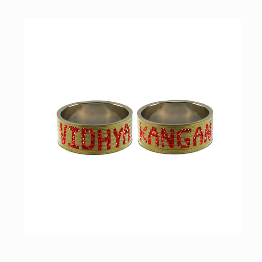Print Your Name on Brass Bangle (Pack Of 2) (sku-ban5631)