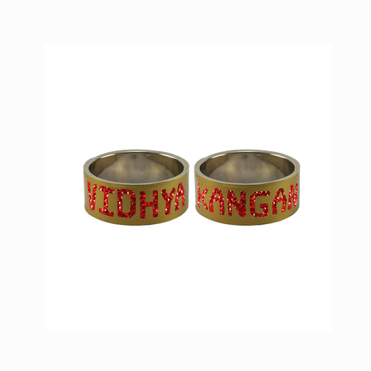 Print Your Name on Brass Bangle (Pack Of 2) (sku-ban5632)