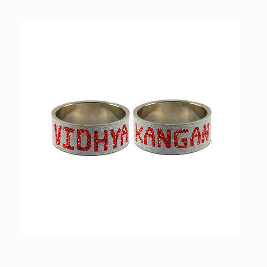 Print Your Name on Brass Bangle (Pack Of 2) (sku-ban5633)
