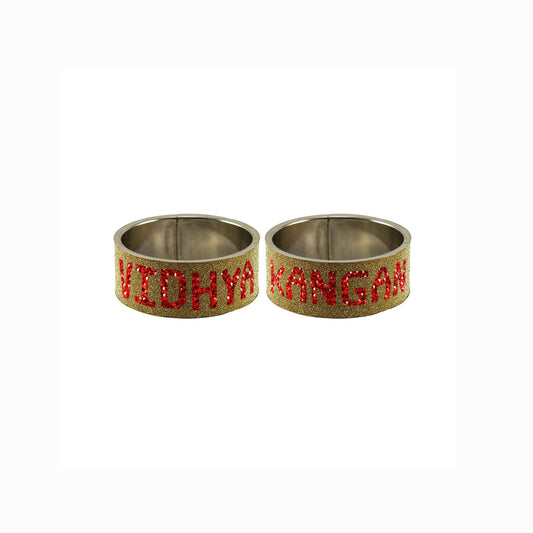 Print Your Name on Brass Bangle (Pack Of 2) (sku-ban5634)