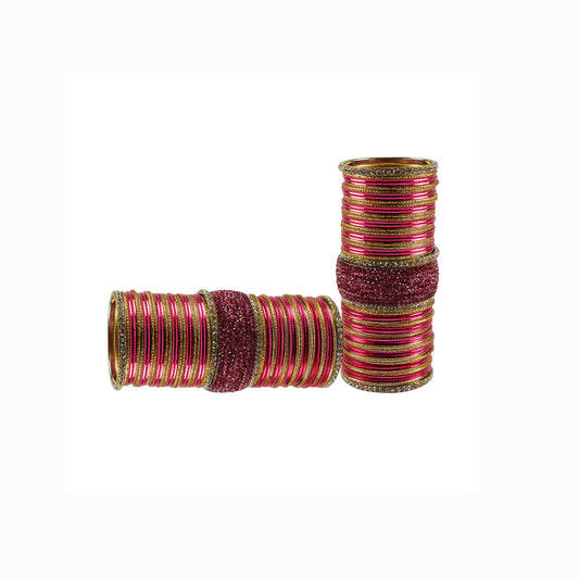 Rani Stone Stud Brass Bangle set  (Pack Of 106) (sku-ban5946)