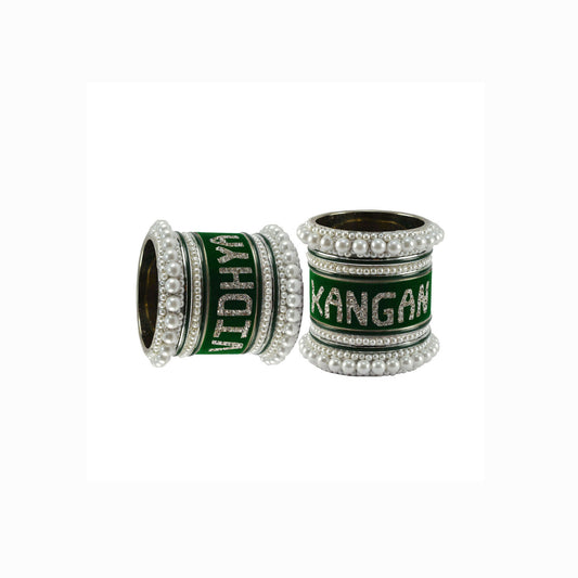 Print Your Name on Brass Bangle Set (Pack Of 18) (sku-ban6055)