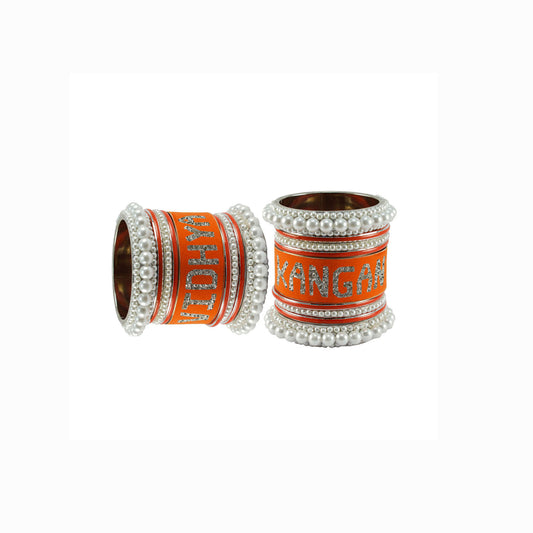 Print Your Name on Brass Bangle Set (Pack Of 18) (sku-ban6056)