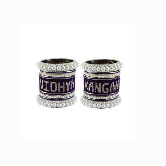 Print Your Name on Brass Bangle Set (Pack Of 18) (sku-ban6058)