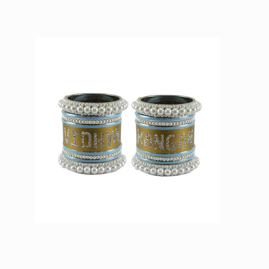 Print Your Name on Brass Bangle Set (Pack Of 18) (sku-ban6059)