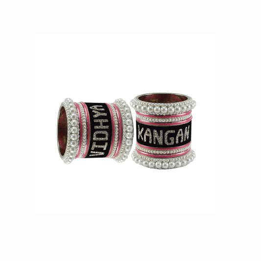 Print Your Name on Brass Bangle Set (Pack Of 18) (sku-ban6060)