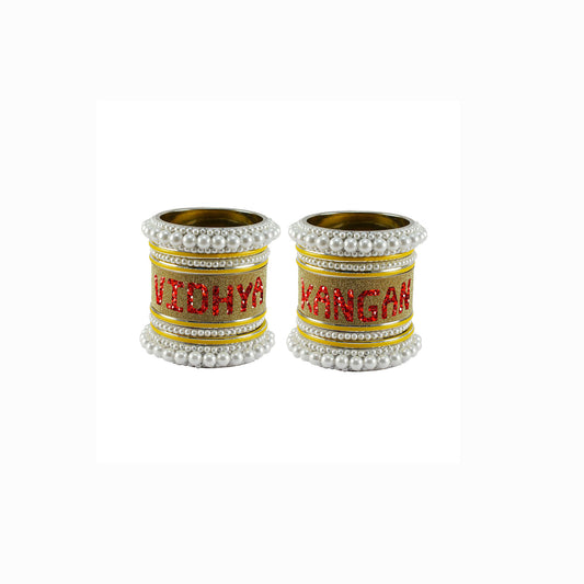 Print Your Name on Brass Bangle Set (Pack Of 18) (sku-ban6066)