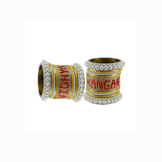 Print Your Name on Brass Bangle Set (Pack Of 18) (sku-ban6067)