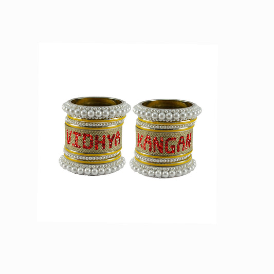 Print Your Name on Brass Bangle Set (Pack Of 18) (sku-ban6067)