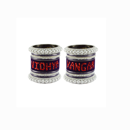 Print Your Name on Brass Bangle Set (Pack Of 18) (sku-ban6068)