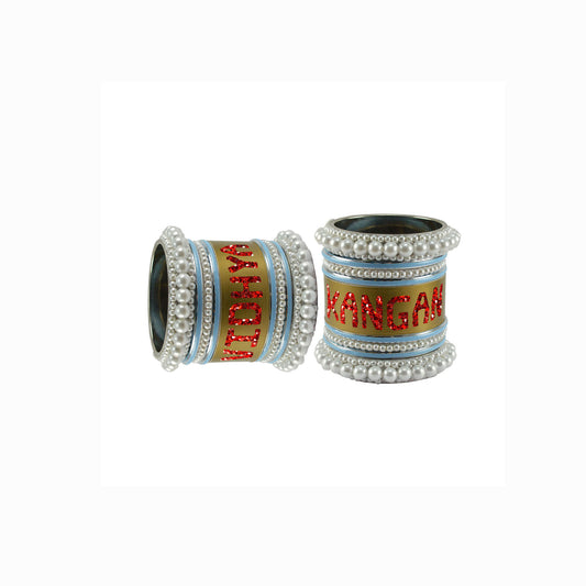 Print Your Name on Brass Bangle Set (Pack Of 18) (sku-ban6070)