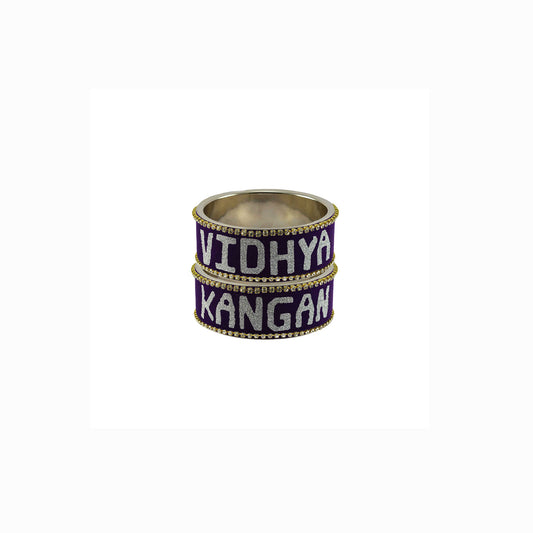 Print Your Name on Brass Bangle Pack Of-2 (sku-ban6573)