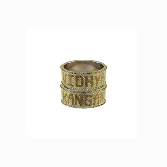 Print Your Name on Brass Bangle Pack Of-2 (sku-ban6587)