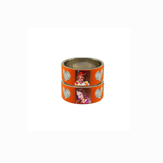 Print Your Photo on Brass Bangle Pack Of-2 (sku-ban6696)