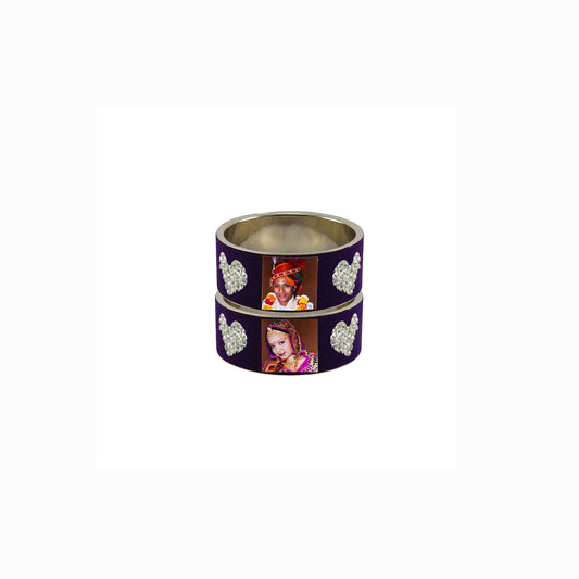 Print Your Photo on Brass Bangle Pack Of-2 (sku-ban6697)
