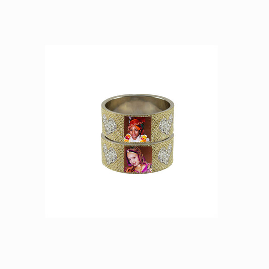 Print Your Photo on Brass Bangle Pack Of-2 (sku-ban6699)