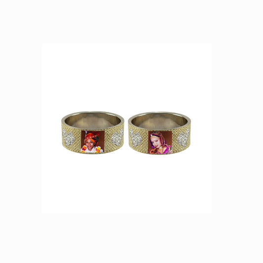 Print Your Photo on Brass Bangle Pack Of-2 (sku-ban6699)