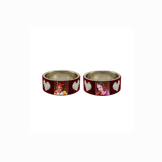 Print Your Photo on Brass Bangle Pack Of-2 (sku-ban6701)