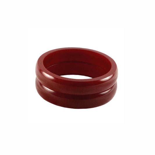 Red Plain Acrylic Bangle With Very Extra Large Size  (Pack Of 2) (sku-ban915)