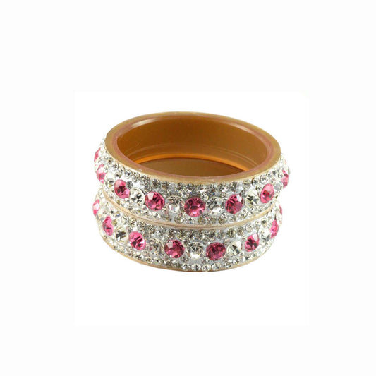 Cream stone Acrylic Bangle With Extra Large Size  (Pack Of 2) (sku-ban920)
