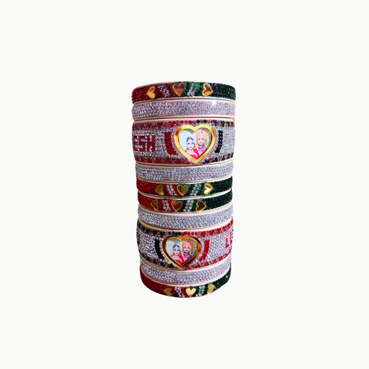 Print Your Name and photo on Bangle  Pack Of -10 (sku-bans29718) (6+A)