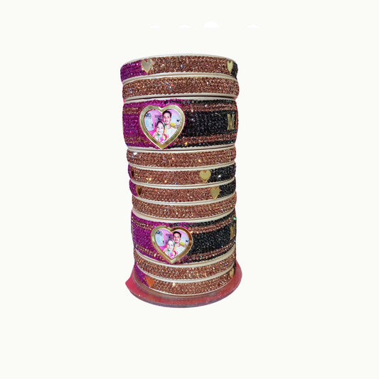 Print Your Name and photo on Bangle  Pack Of -10 (sku-bans29720) (5+A)