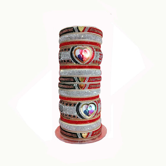 Print Your Name and photo on Bangle  Pack Of -14 (sku-bans29724) (7+A)