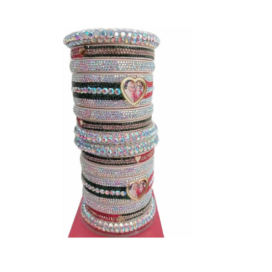 Print Your photo on Bangle  Pack Of -14 (sku-bans29728) (7+A)