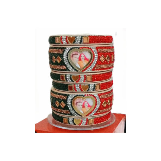 Print Your Name and photo on Bangle  Pack Of -6 (sku-bans29730) (4+A)