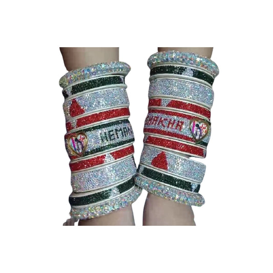 Print Your Name and photo on Bangle  Pack Of -18 (sku-bans29733) (15+A)
