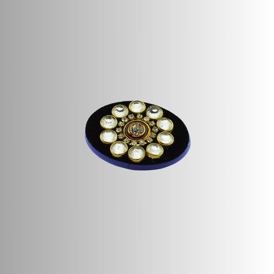 Multicolor  Kundun Stud Acrylic  Brooch Pack Of -1 (skubro1689)