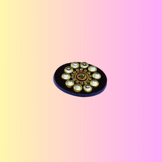 Multicolor  Kundun Stud Acrylic  Brooch Pack Of -1 (skubro1692)