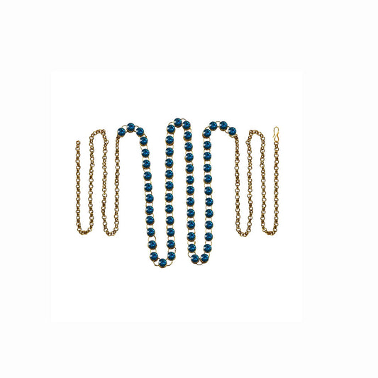Firozi Stone Stud-Gold Platted Brass  Waist Belt Pack Of-1 (sku-bro175)