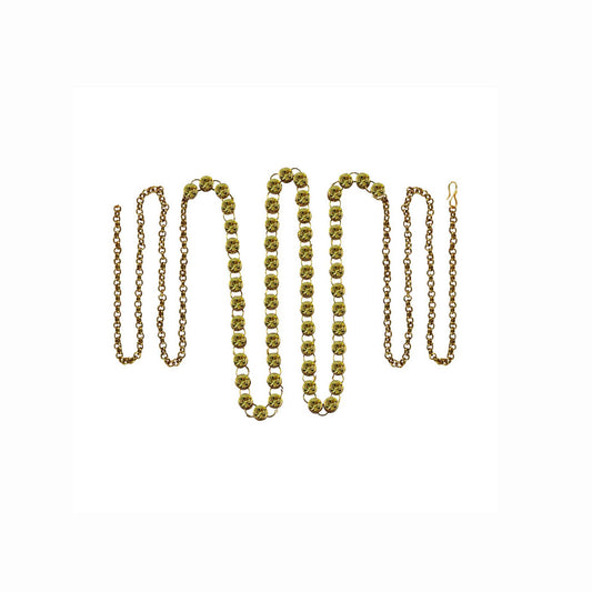 Yellow Stone Stud-Gold Platted Brass  Waist Belt Pack Of-1 (sku-bro179)