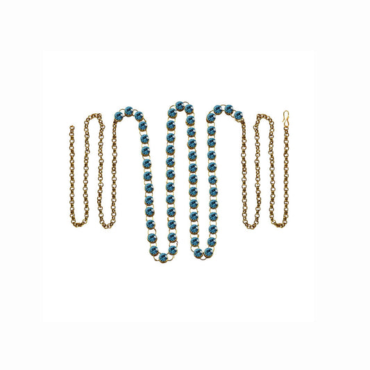 Firozi Stone Stud-Gold Platted Brass  Waist Belt Pack Of-1 (sku-bro182)