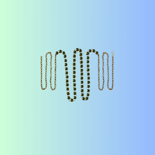 Green Stone Stud-Gold Platted Brass  Waist Belt Pack Of-1 (sku-bro193)