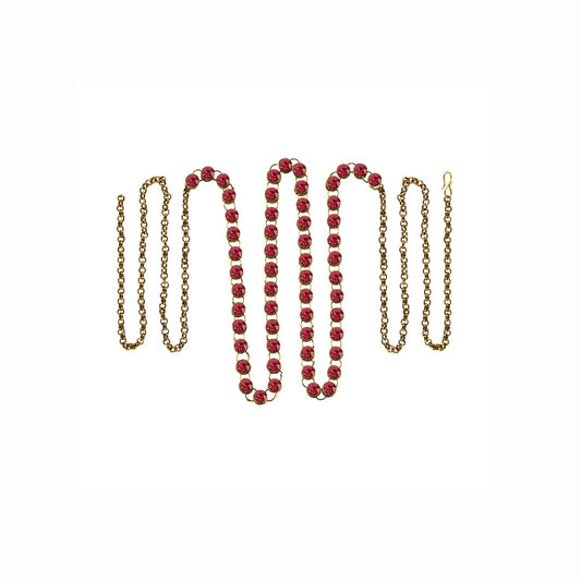 pink Stone Stud-Gold Platted Brass  Waist Belt Pack Of-1 (sku-bro195)