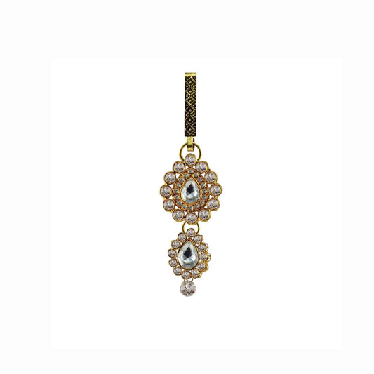 Golden Stone Stud-Gold Platted Brass  Key chain Pack Of-1 (sku-bro197)
