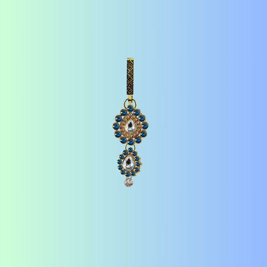 Golden Stone Stud-Gold Platted Brass  Key chain Pack Of-1 (sku-bro198)