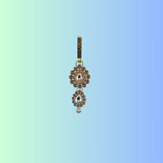 Golden Stone Stud-Gold Platted Brass  Key chain Pack Of-1 (sku-bro200)