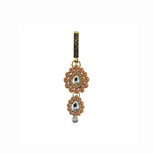 Golden Stone Stud-Gold Platted Brass  Key chain Pack Of-1 (sku-bro201)