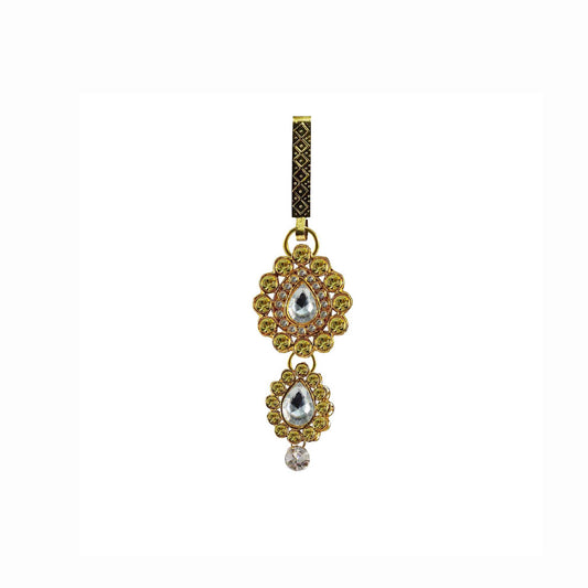 Golden Stone Stud-Gold Platted Brass  Key chain Pack Of-1 (sku-bro202)
