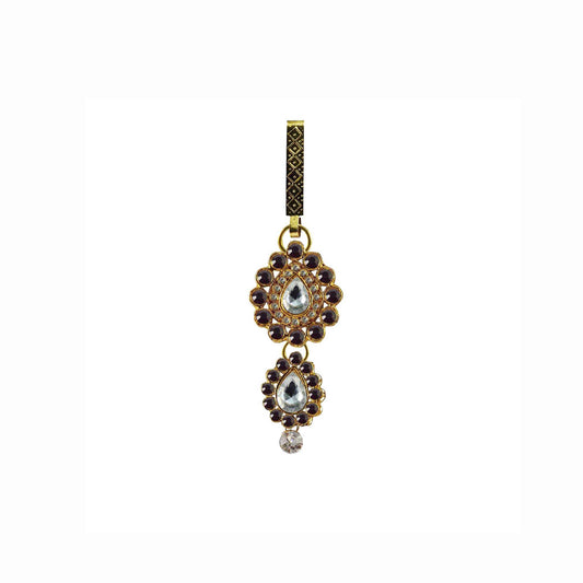 Golden Stone Stud-Gold Platted Brass  Key chain Pack Of-1 (sku-bro203)