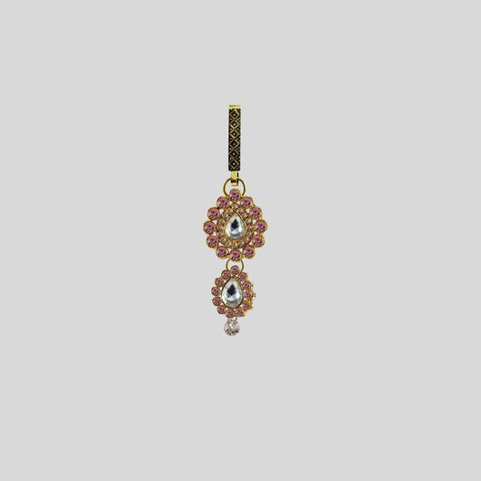 Golden Stone Stud-Gold Platted Brass  Key chain Pack Of-1 (sku-bro204)
