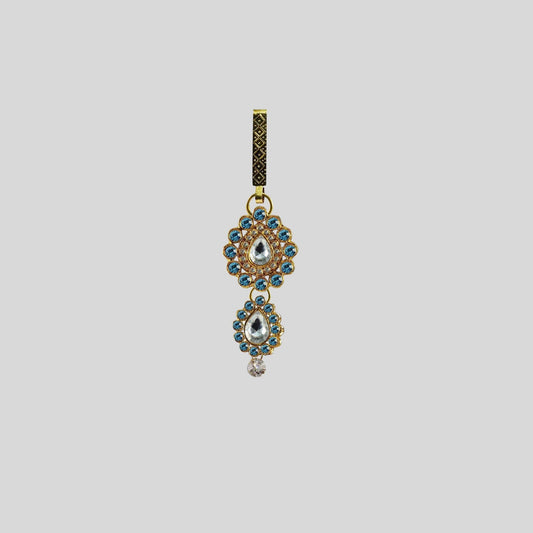 Golden Stone Stud-Gold Platted Brass  Key chain Pack Of-1 (sku-bro205)
