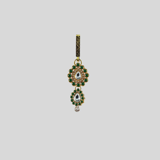 Golden Stone Stud-Gold Platted Brass  Key chain Pack Of-1 (sku-bro207)